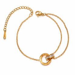Gold Luxe Paved Cylinder Zircon Bracelet