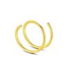 Minimalist C Shape Dual Loop Nose Ring