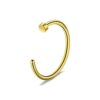 Sleek Flat Disc C Shape Nose Ring