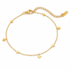 Minimalist Thin Chain Multi Star Gold Anklet