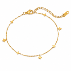 Minimalist Thin Chain Multi Star Gold Anklet