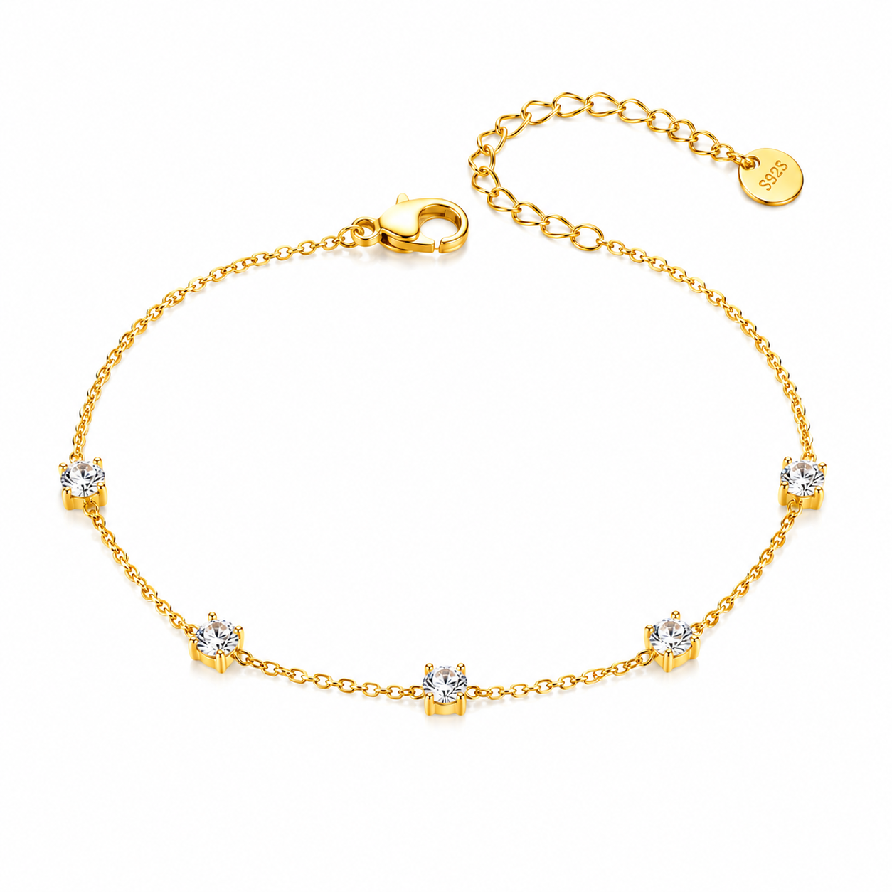 Minimalist Tiny Scattered Zircon Bracelet