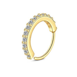 Sparkling Half Paved Zircon Nose Ring
