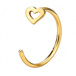 Sweet Hollow Heart C Shape Nose Ring