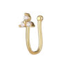 Triple Round Zircon Non Piercing Nose Ring