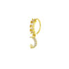 Celestial Crescent Star Drop Nose Ring