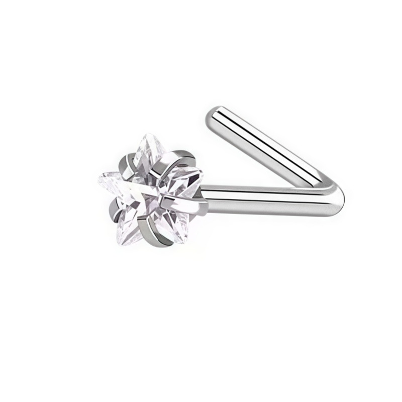 Celestial Star Gem L Shape Nose Stud