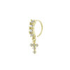 Trendy Zircon Cross Drop Nose Ring